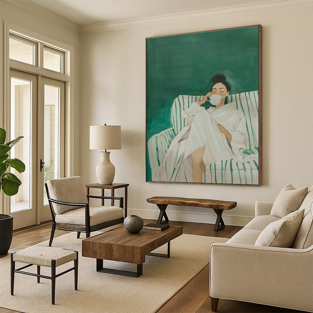 Gigantic Custom Hand-Painted Abstract Canvas - Avant-Garde Statement for Experimental Art Galleries  DLZ0215