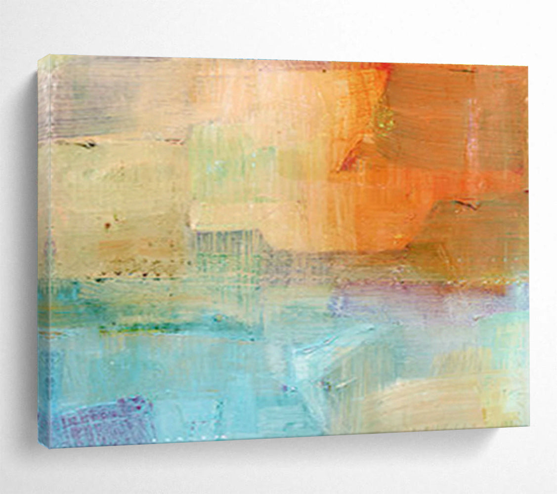 Customized Large Abstract Hand Painting for Substance Abuse Rehabilitation Center DLZ2785
