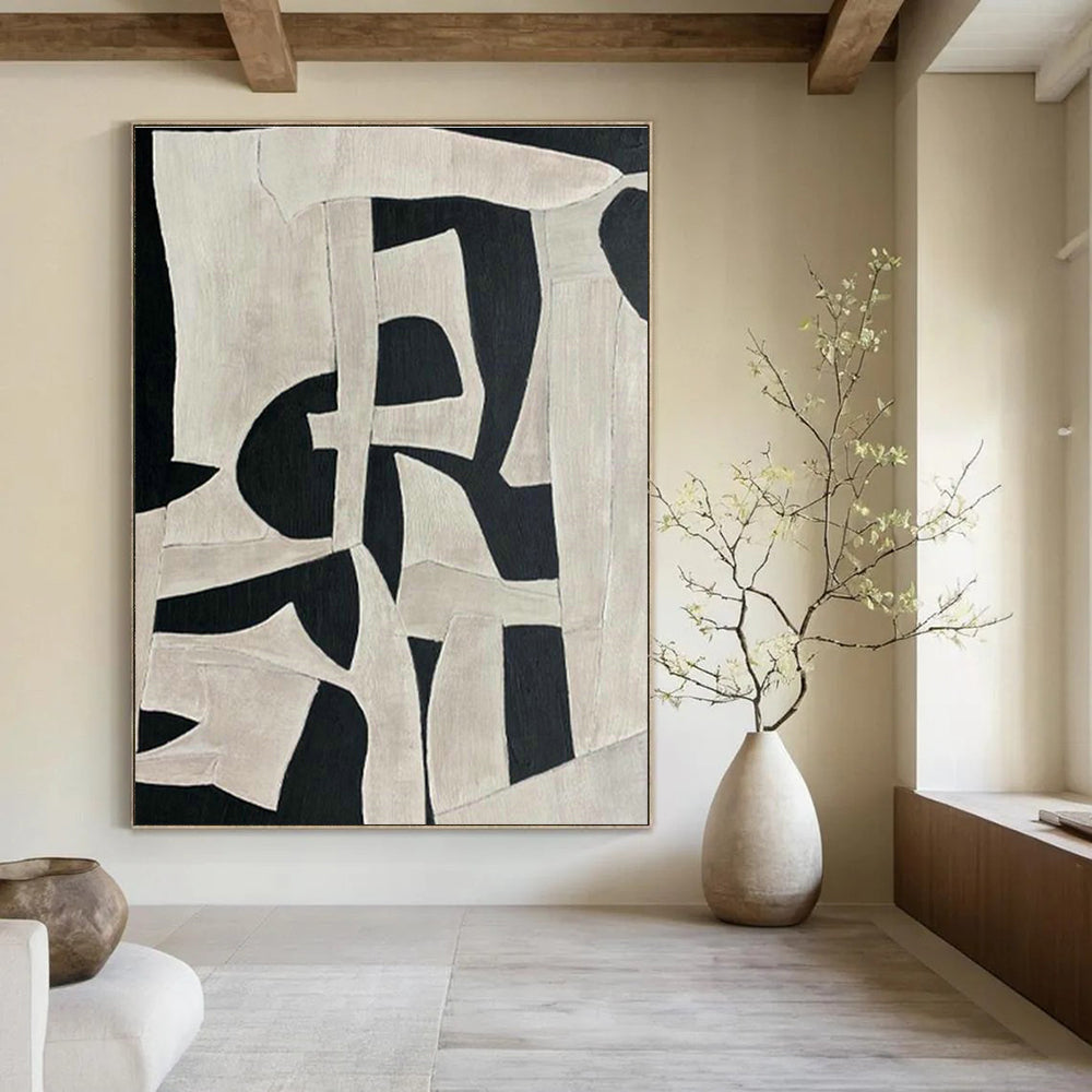 Vast Large-Scale Custom Hand-Painted Abstract Painting - Zen Ambiance for Meditation Centers  DLZ0219
