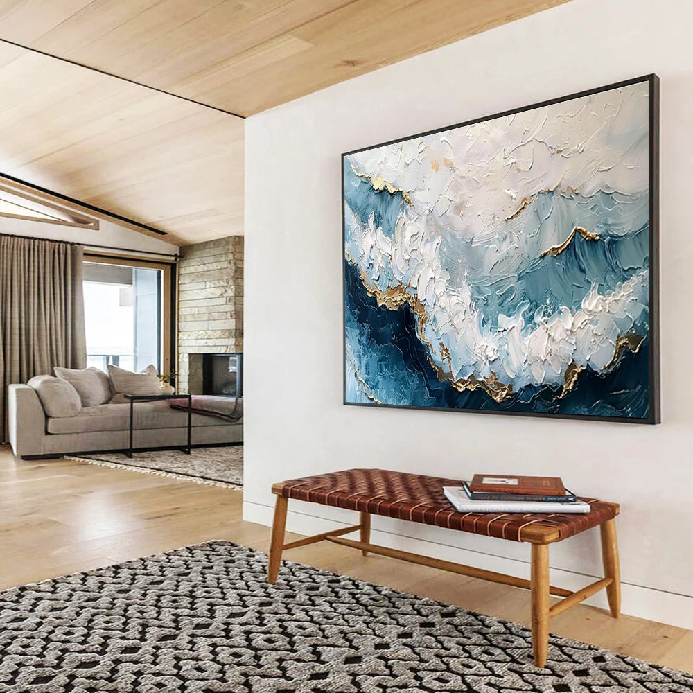 Customizable Floating Solar Farm Abstract Hand Painting DLZ2540