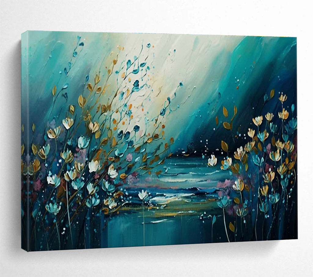 Oversized Customizable Handmade Abstract Wall Art for Libraries DLZ3263