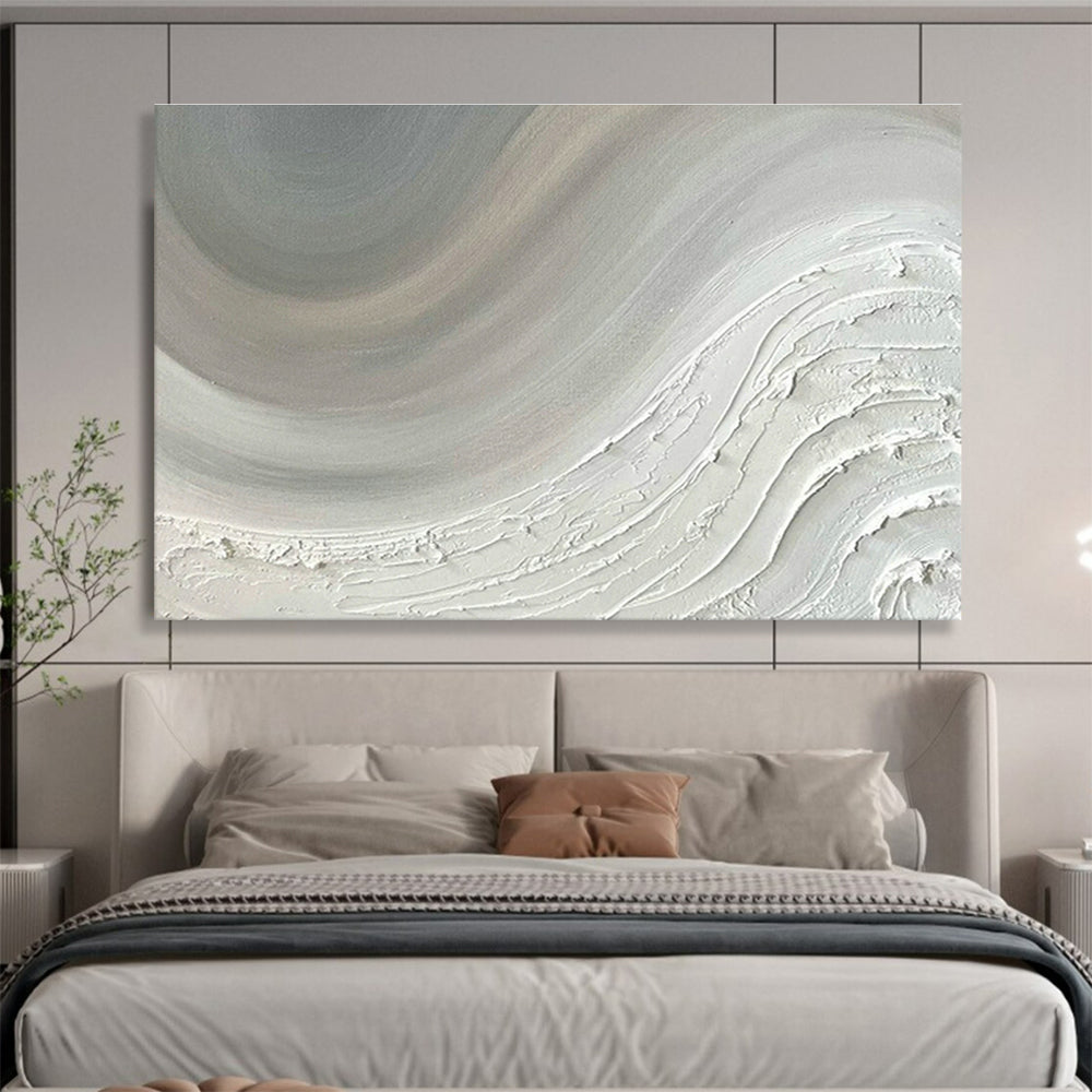 Oversized Custom Abstract Hand Painting for Arctic Ice Core Analysis Laboratory DLZ2968