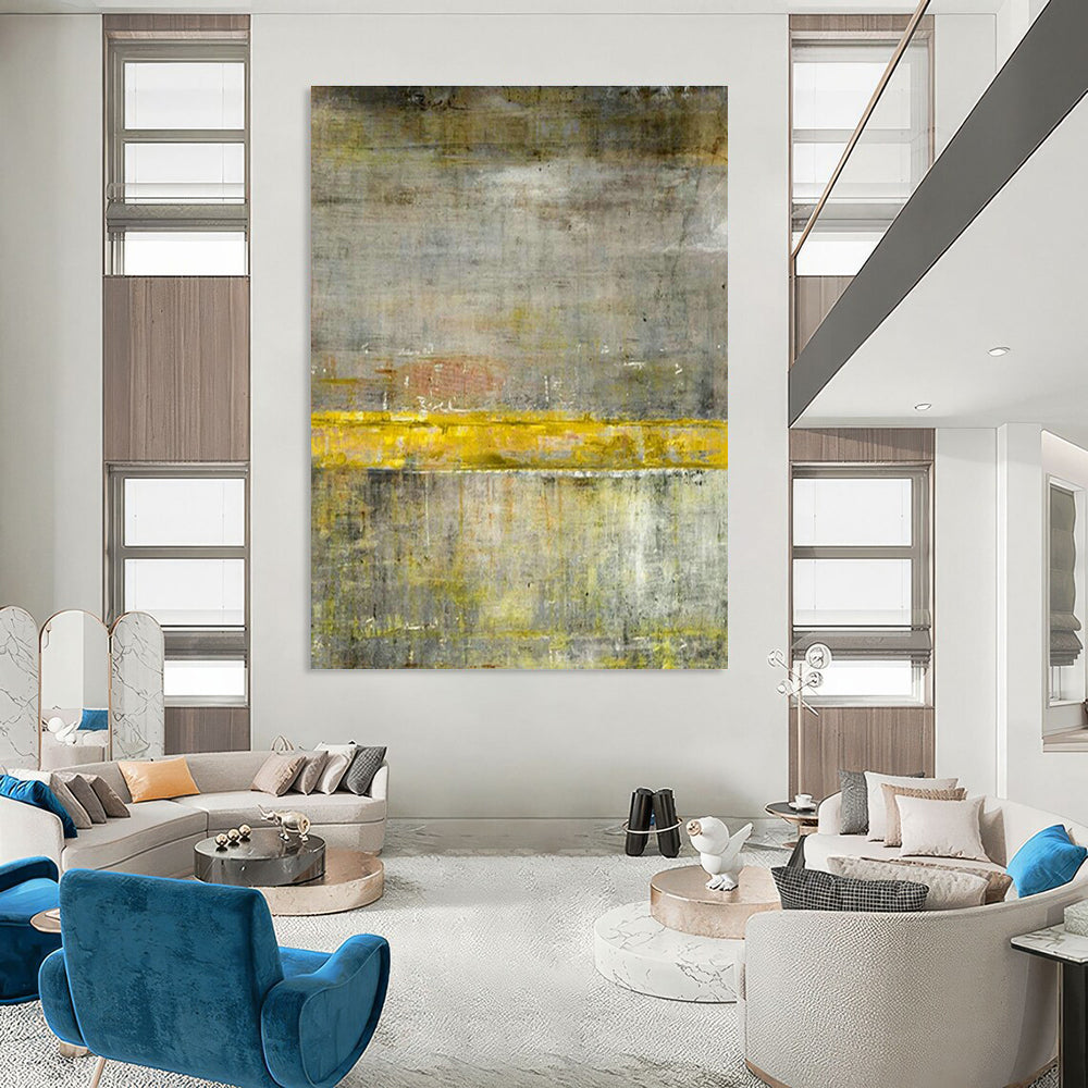 Grandiose Custom Hand-Painted Abstract Canvas - Baroque Splendor for Opera Houses’ Green Rooms  DLZ0310