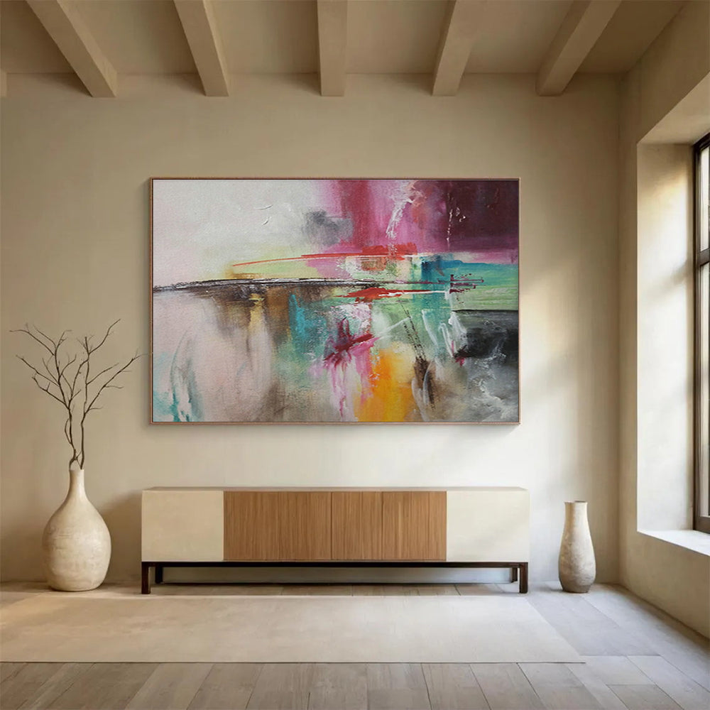 Custom Oversized Abstract Painting - Hand-Painted Acrylic Wall Art for Living Room