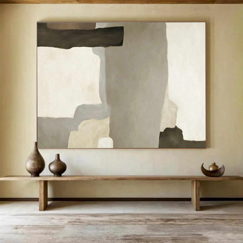 Large-Size Custom Hand-Painted Abstract Painting for Vertical Urban Farming Training Institute DLZ2991