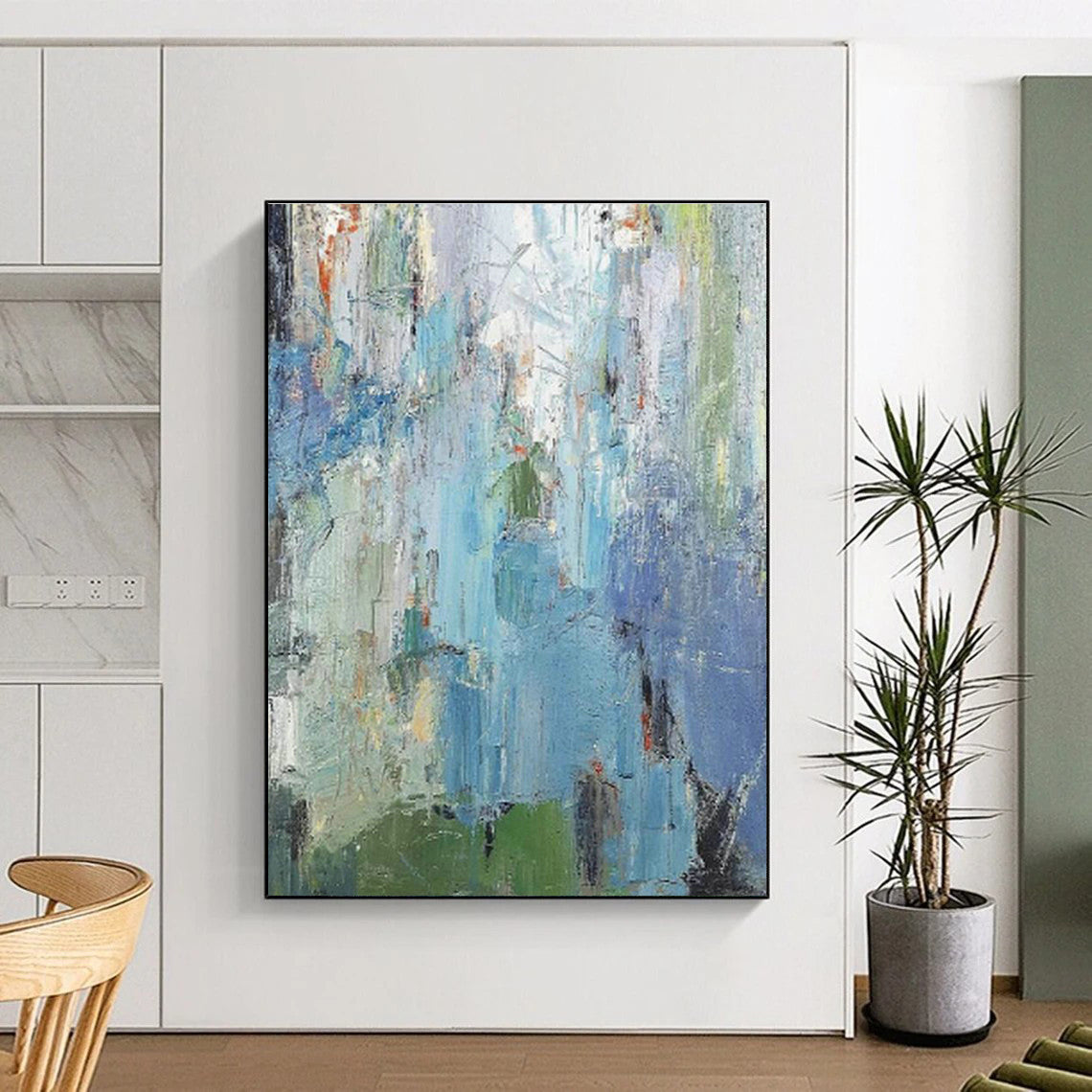 Gigantic Custom Hand-Painted Abstract Painting - Medieval Majesty for Castle Ruins Visitor Centers  DLZ0270