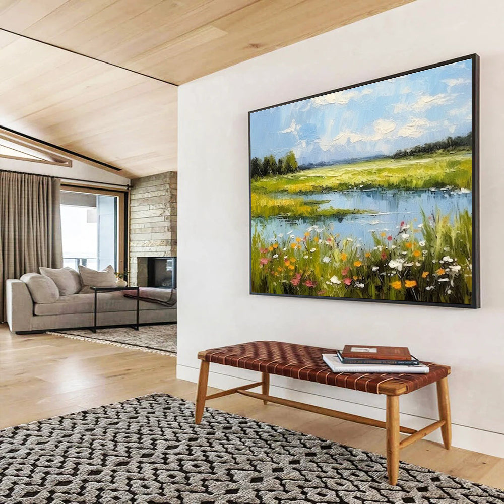 Tailored High-Speed Hyperloop Passenger Terminal Giant Abstract Hand Painting DLZ2655