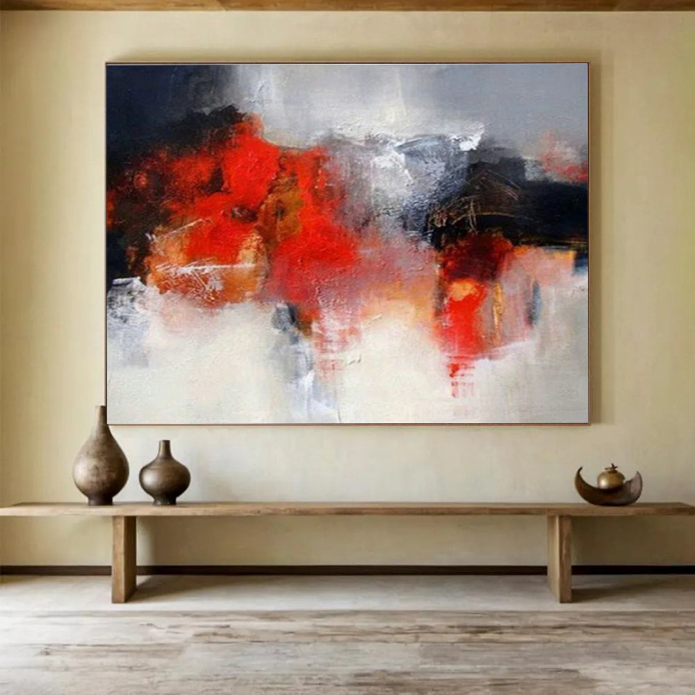 Large-Size Custom Abstract Hand Painting for Tramway Depot Staff Break Room DLZ2814