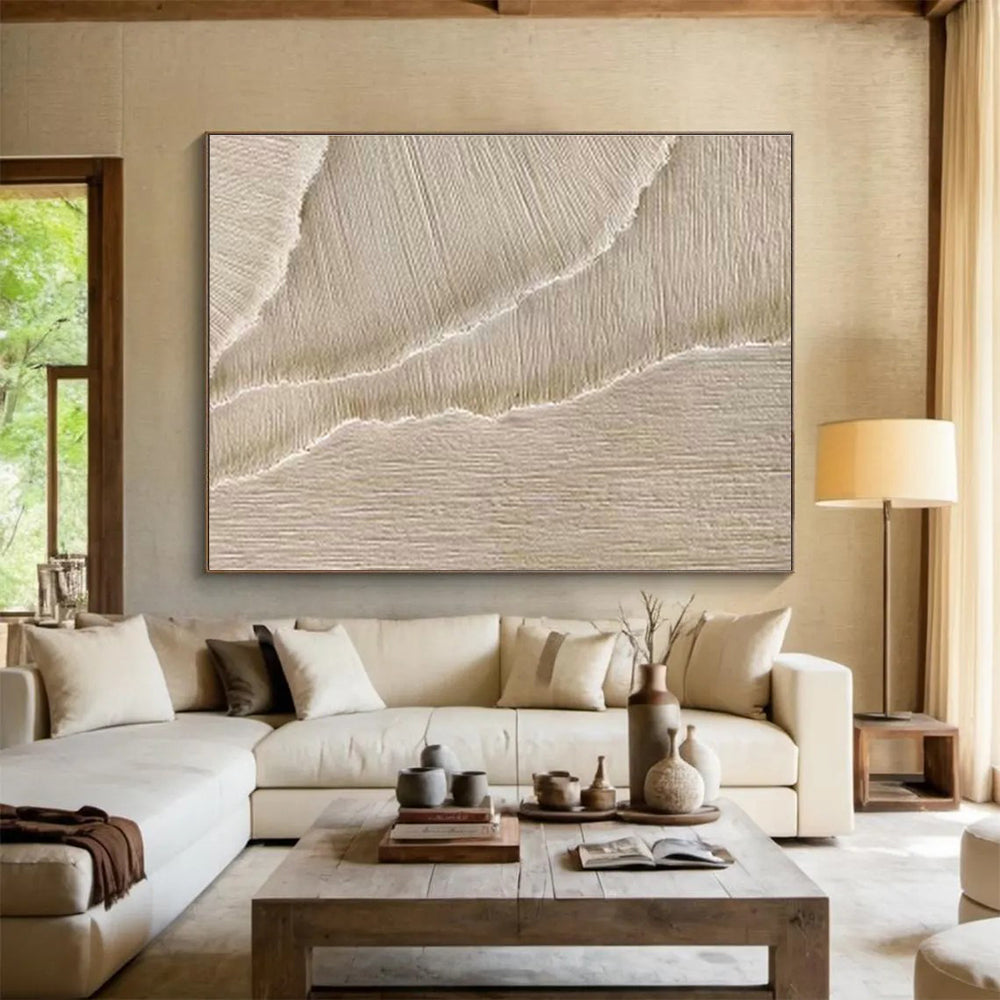 Custom-Made Negotiation Room Oversized Abstract Hand Painting