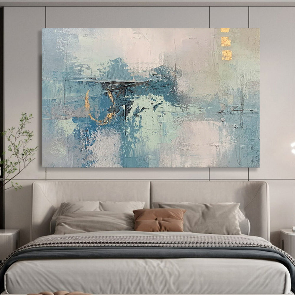 Custom Giant Abstract Hand Painting for Vertical Urban Aquarium Aquatic Animal Training and Enrichment Center DLZ3141