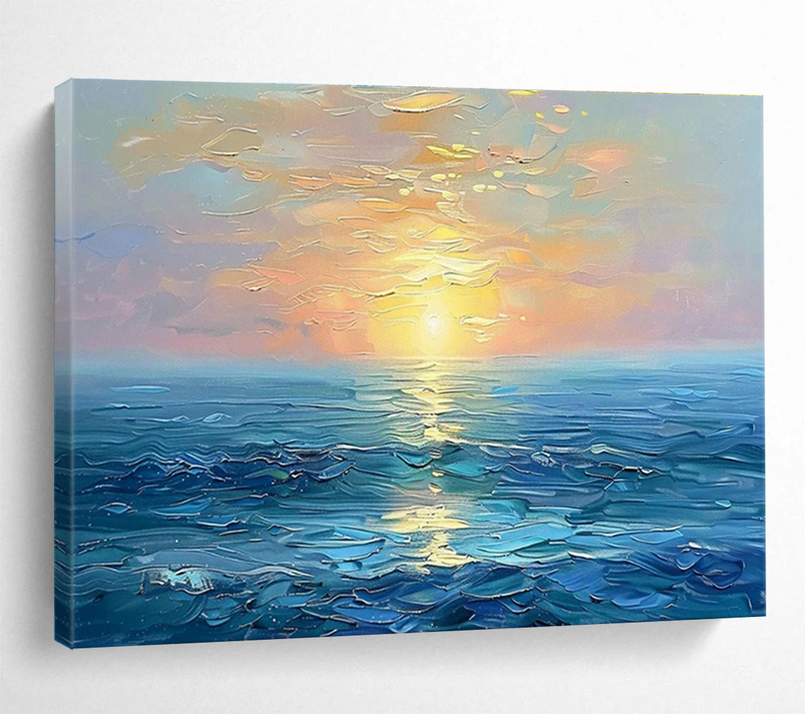 Customized Large Abstract Hand Painting for Underwater Noise Barrier Design and Testing Facility DLZ3151