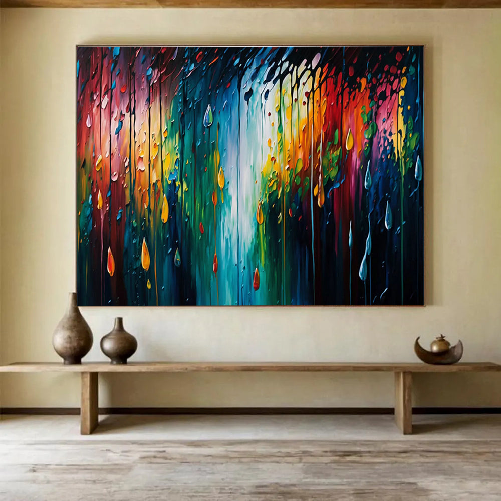 Oversized Handmade Abstract Canvas, Customizable for Bedroom Decor DLZ3251