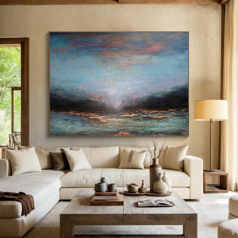Large Custom Abstract Hand-Painted Art for Underwater Cultural Heritage Augmented Reality Guided Tour Development Studio DLZ3164
