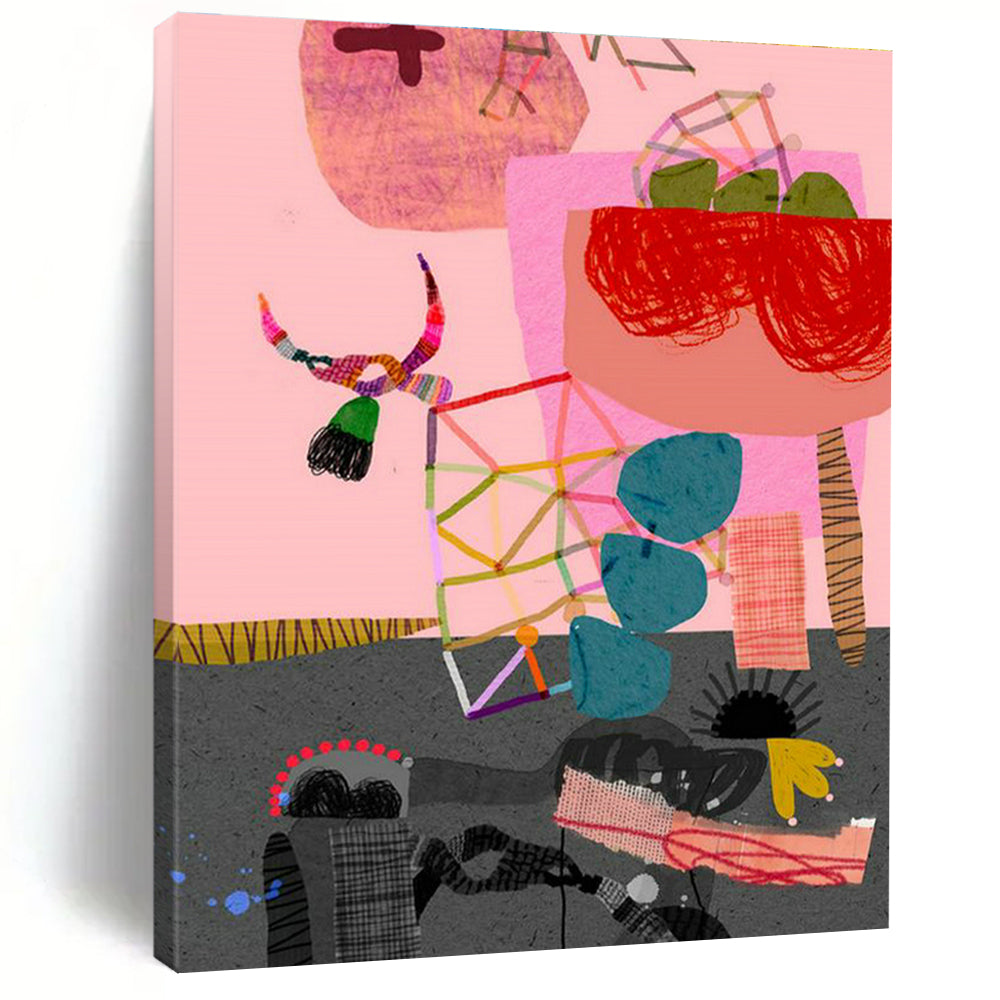 Immense Custom Hand-Painted Abstract Art - Inspiring Decor for School Halls  DLZ0166