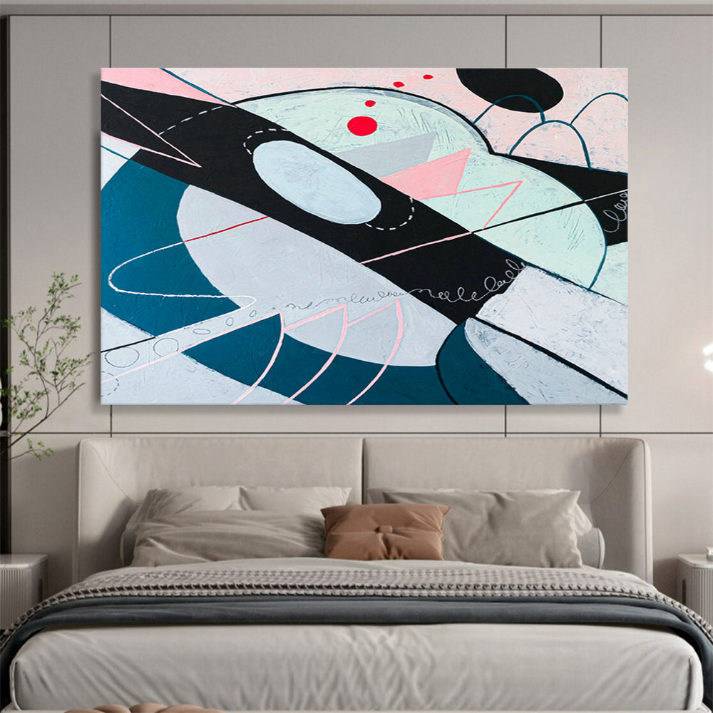 Large Custom Abstract Hand-Painted Art for Arctic Icebreaker Ship Crew Mess DLZ2933
