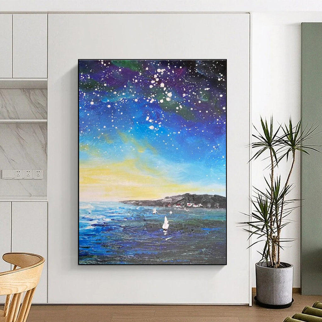 Gigantic Custom Hand-Painted Abstract Art - Galactic Explorations for Space Science Centers  DLZ0347