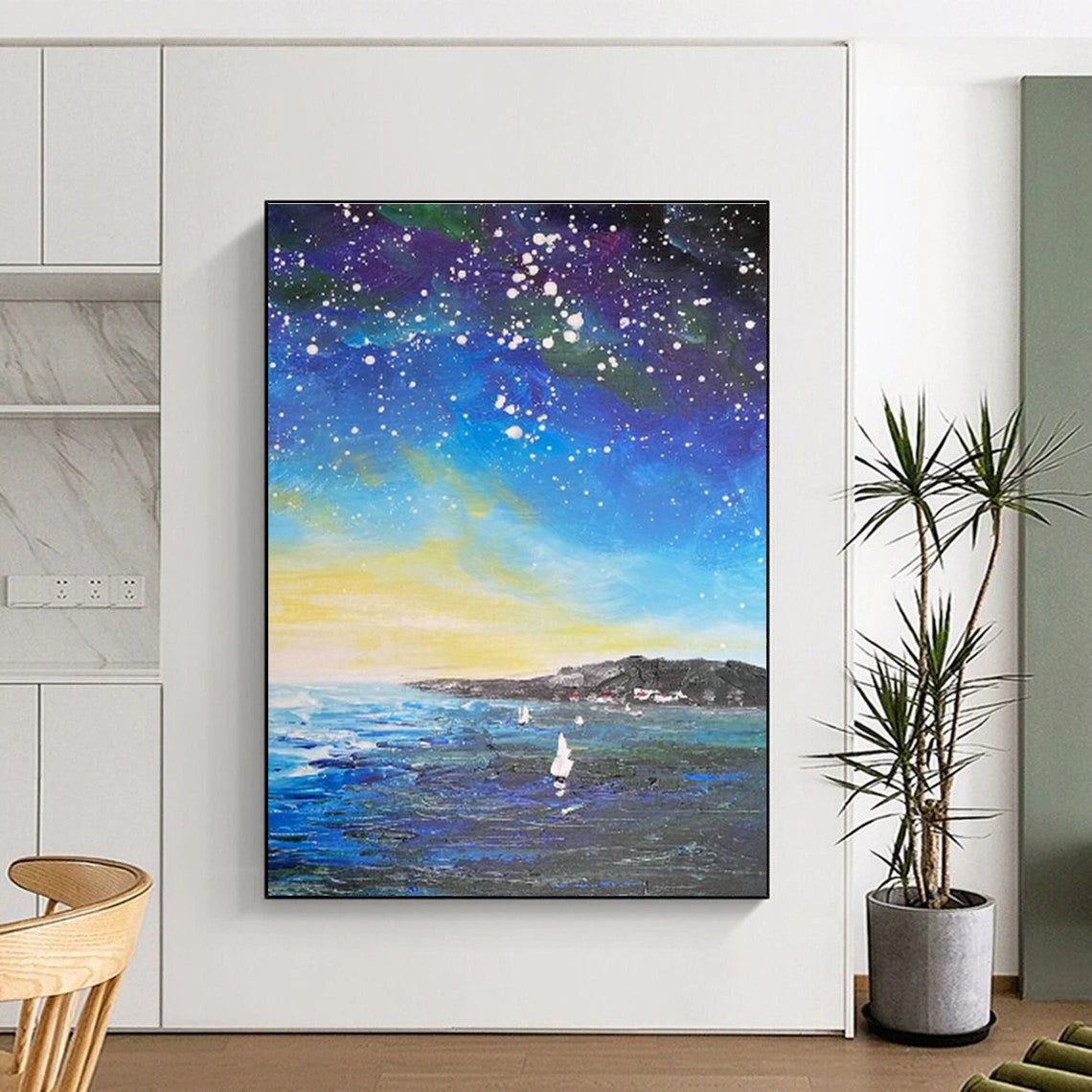 Gigantic Custom Hand-Painted Abstract Art - Galactic Explorations for Space Science Centers  DLZ0347