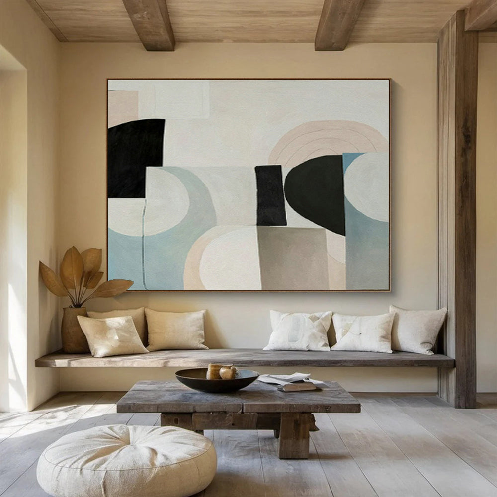 Custom-Made Giant Abstract Hand Painting for Subterranean Fungi Cultivation Vault DLZ2967