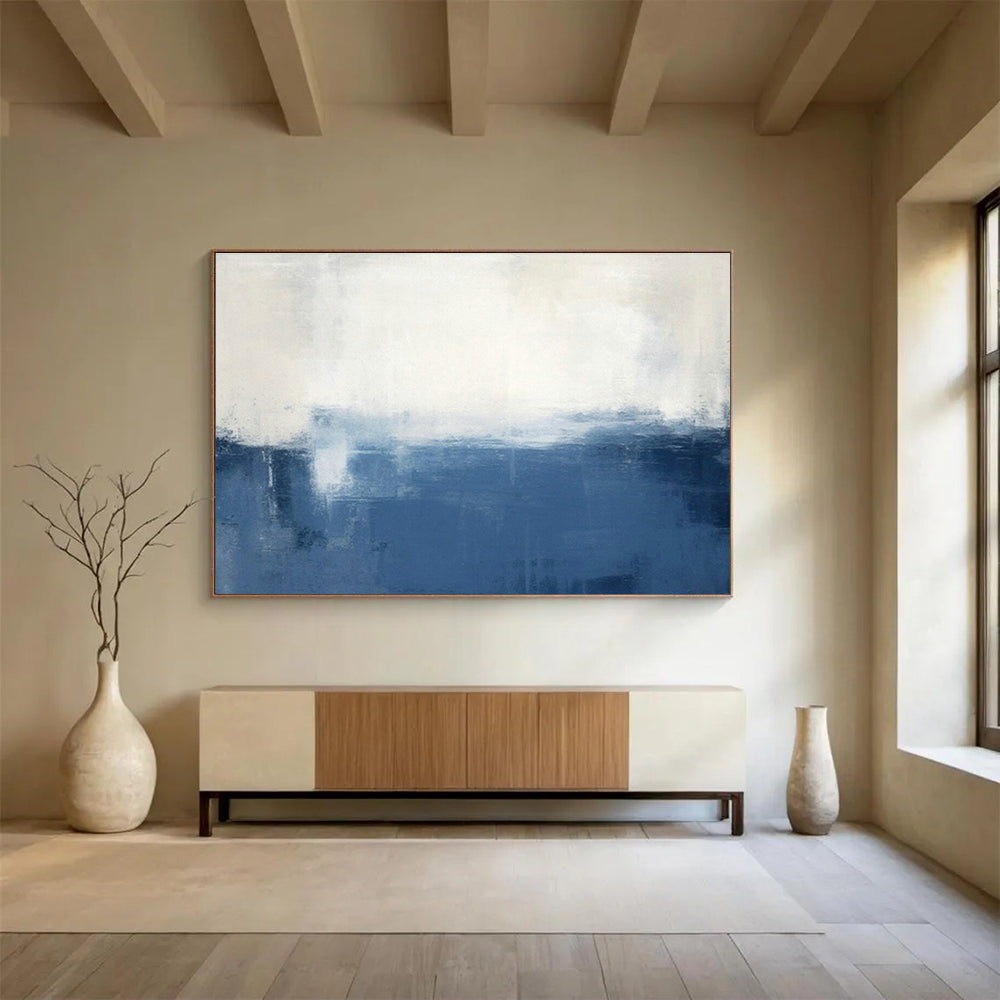 Custom-Made Quantum Cryptography Satellite Constellation Control Room Large Abstract Hand Painting DLZ2650