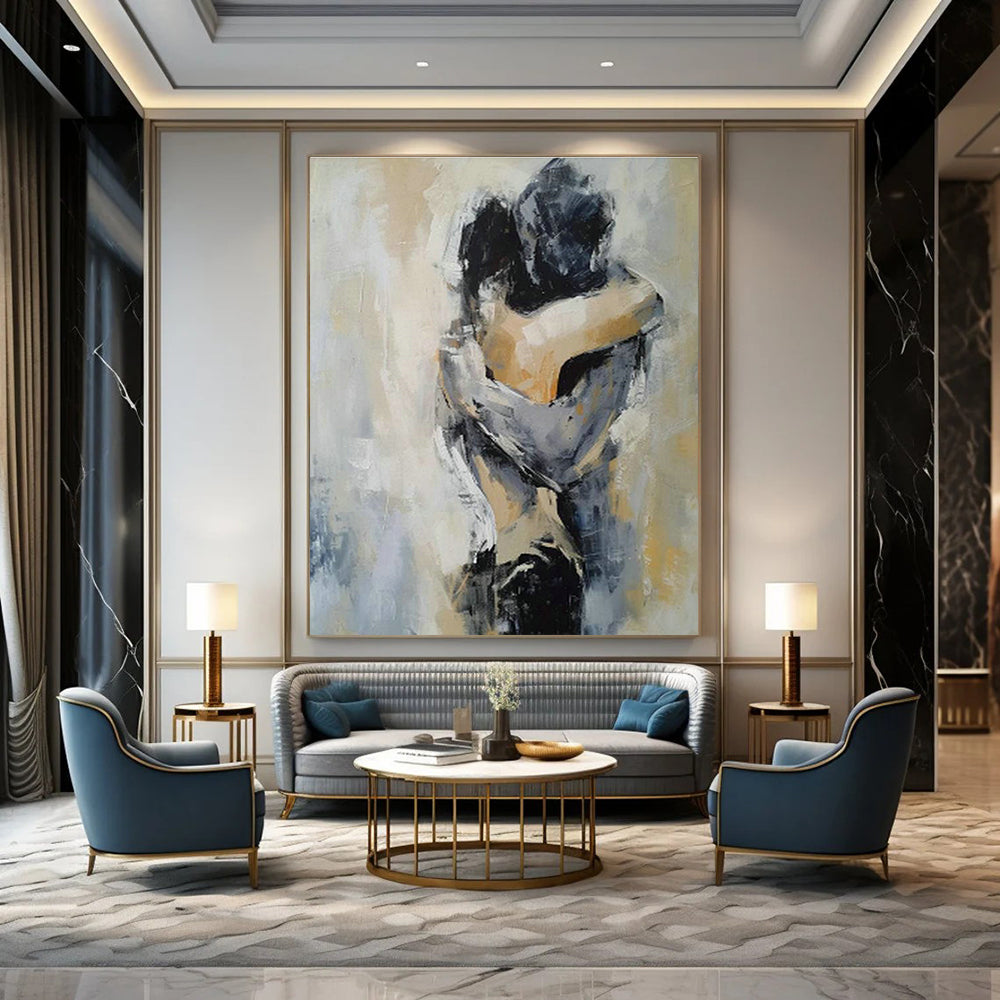 Gigantic Custom Hand-Painted Abstract Canvas for Mobile Artisan Markets  DLZ0108