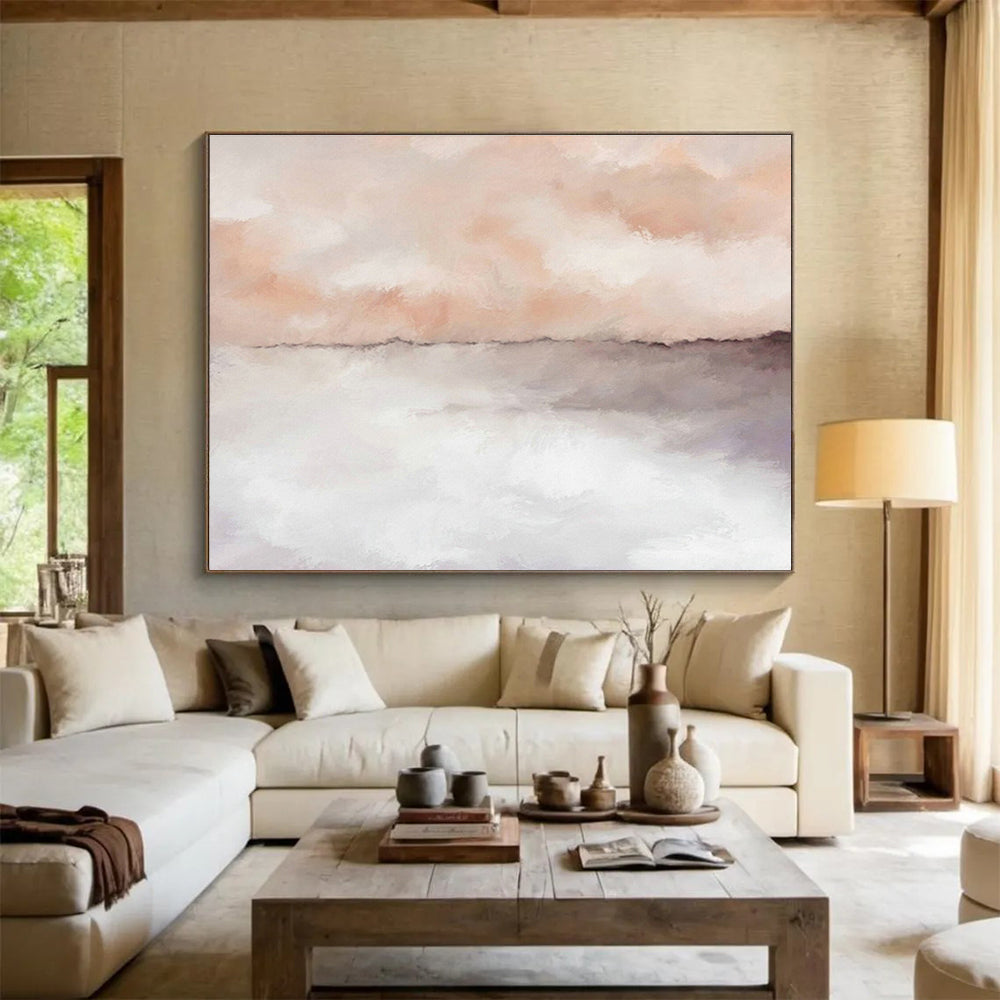 Large Custom Abstract Hand-Painted Art for High-Speed Rail Observation Car DLZ2802