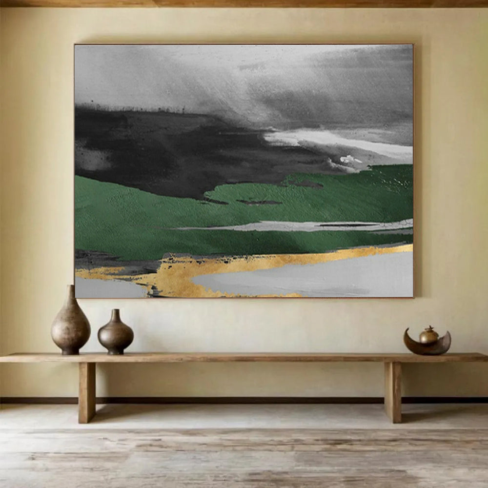 Large Custom Abstract Hand-Painted Art for Underwater Cultural Heritage Digital Reconstruction Studio DLZ2990