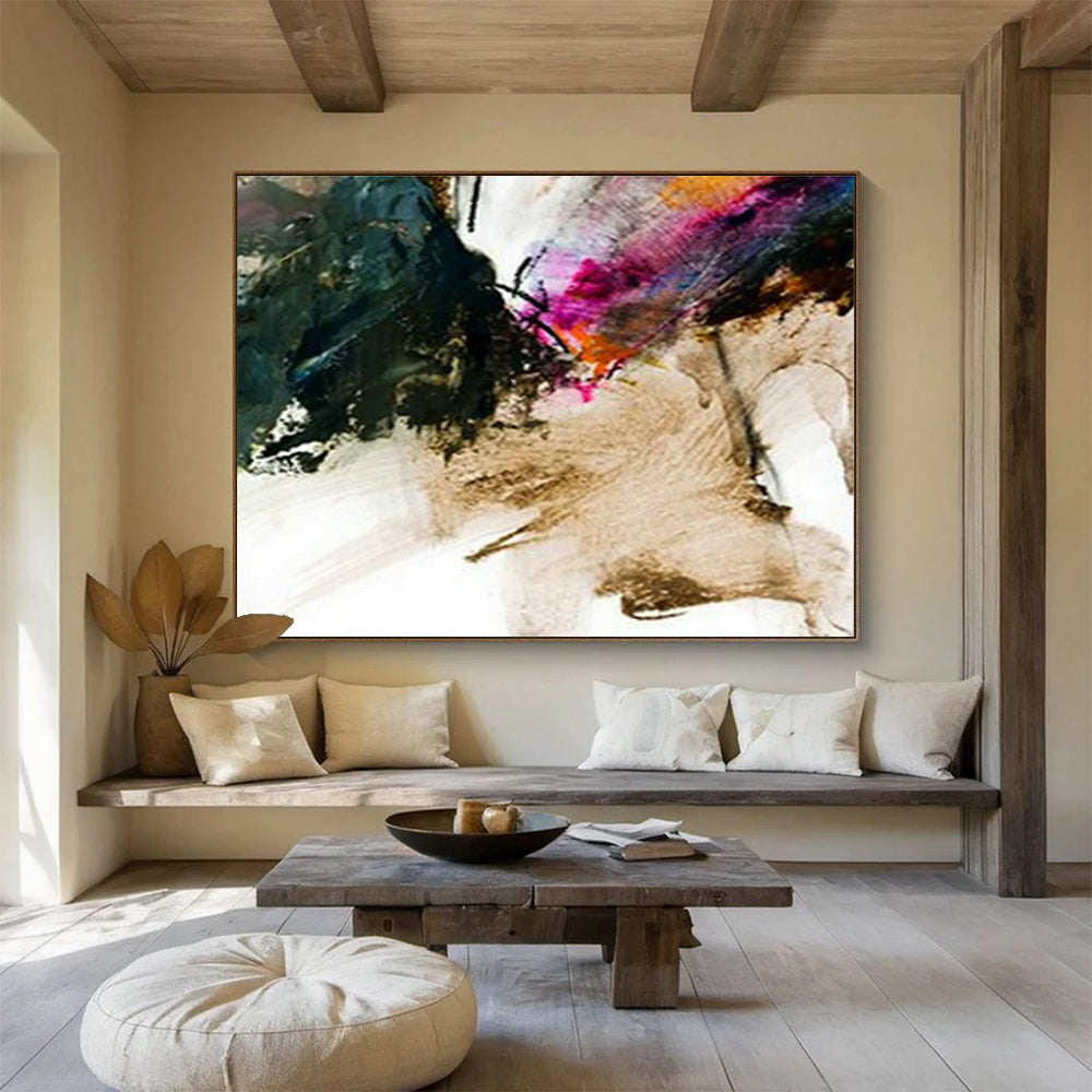 Large-Size Custom Abstract Hand Painting for Dialysis Center DLZ2778
