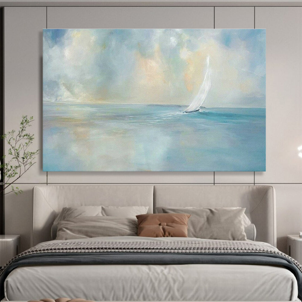 Oversized Custom Abstract Hand Painting for Waste Recycling Plant Control Room DLZ2820