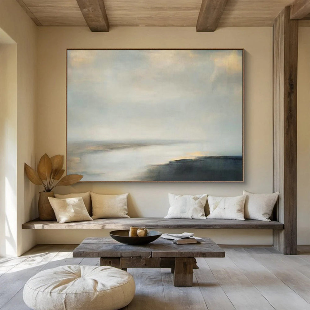 Customizable Ski Lodge Oversized Abstract Hand Painting