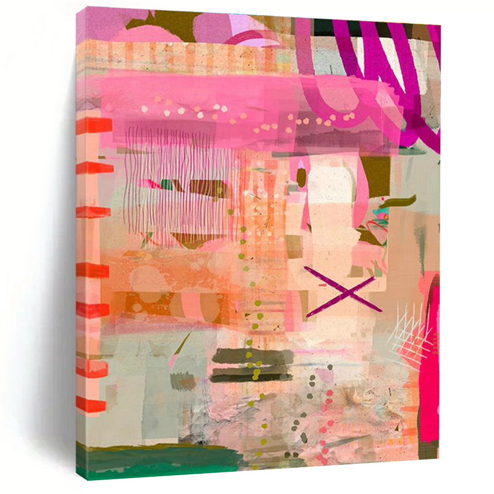 Massive Customizable Hand-Painted Abstract Canvas for Glamping Sites' Common Areas  DLZ0082