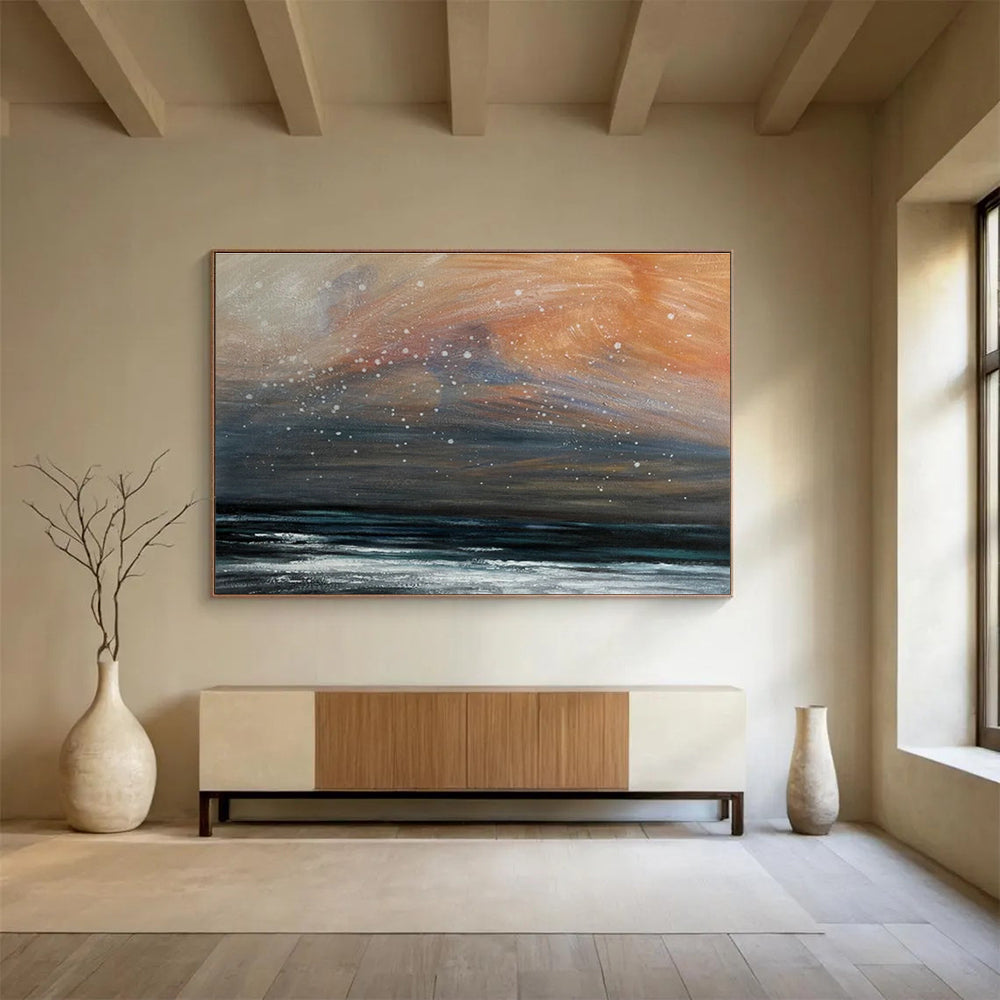 Customizable Airport Terminal Giant Abstract Hand Painting