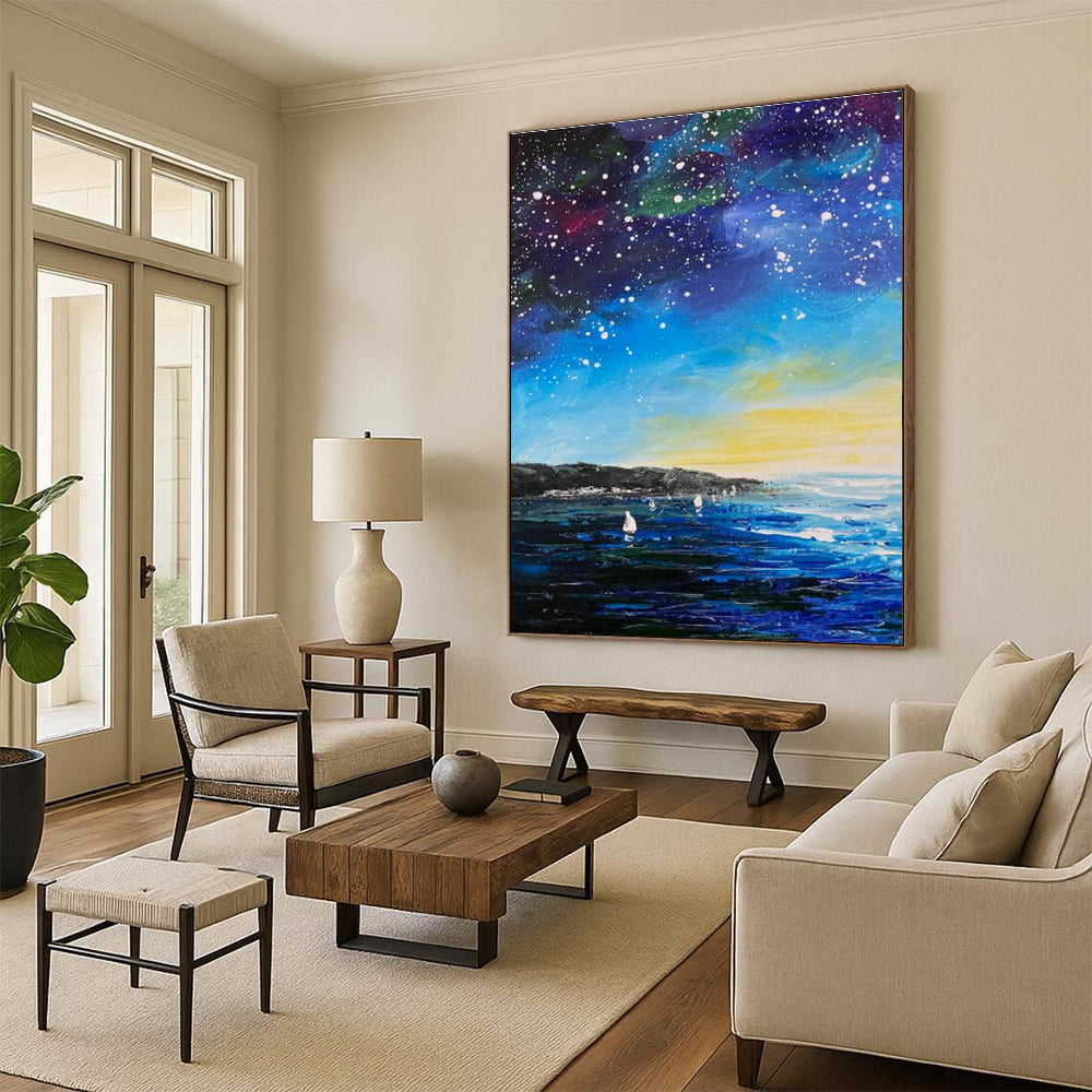 Extensive Large-Scale Custom Hand-Painted Abstract Canvas - Artistic Canvases for Street Art Festivals’ Main Stages  DLZ0346