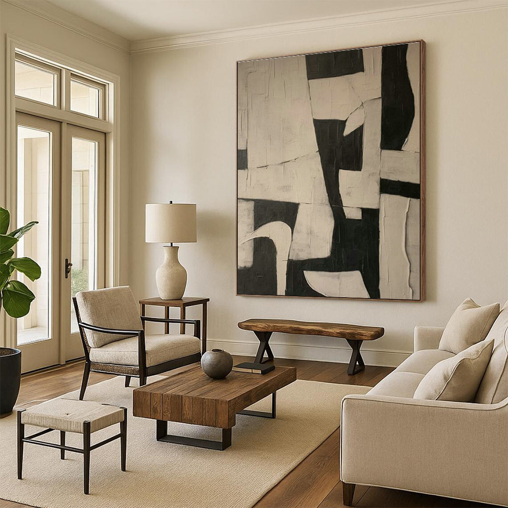 Grandiose Custom Hand-Painted Abstract Painting - Regal Touch for Ballrooms  DLZ0207