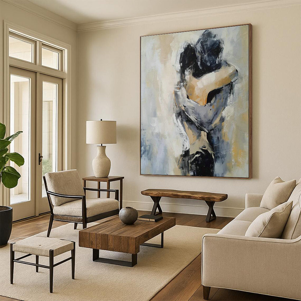 Gigantic Custom Hand-Painted Abstract Canvas for Mobile Artisan Markets  DLZ0108