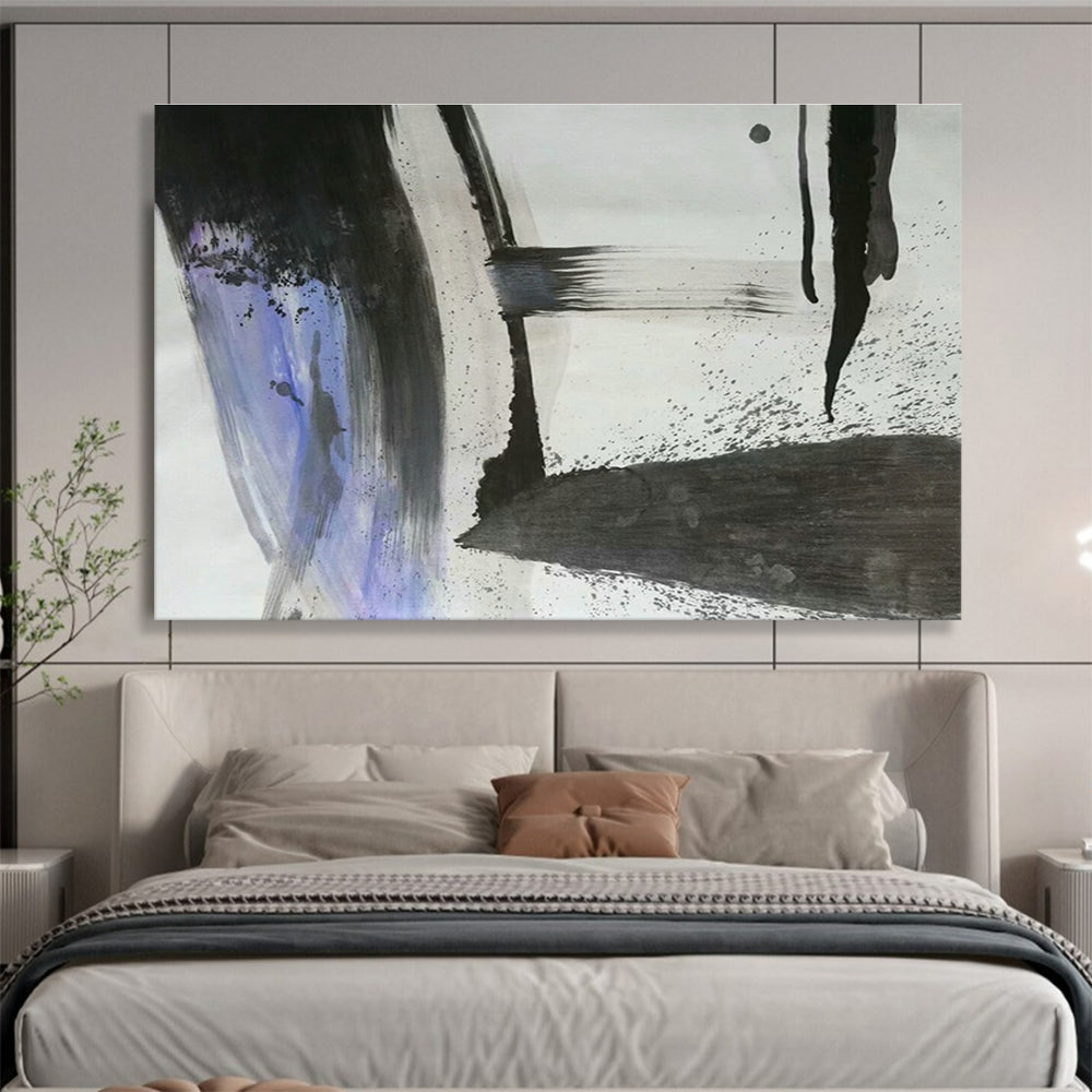 Handmade Large Abstract Painting, Metallic Accents for Glamorous Interiors DLZ3236