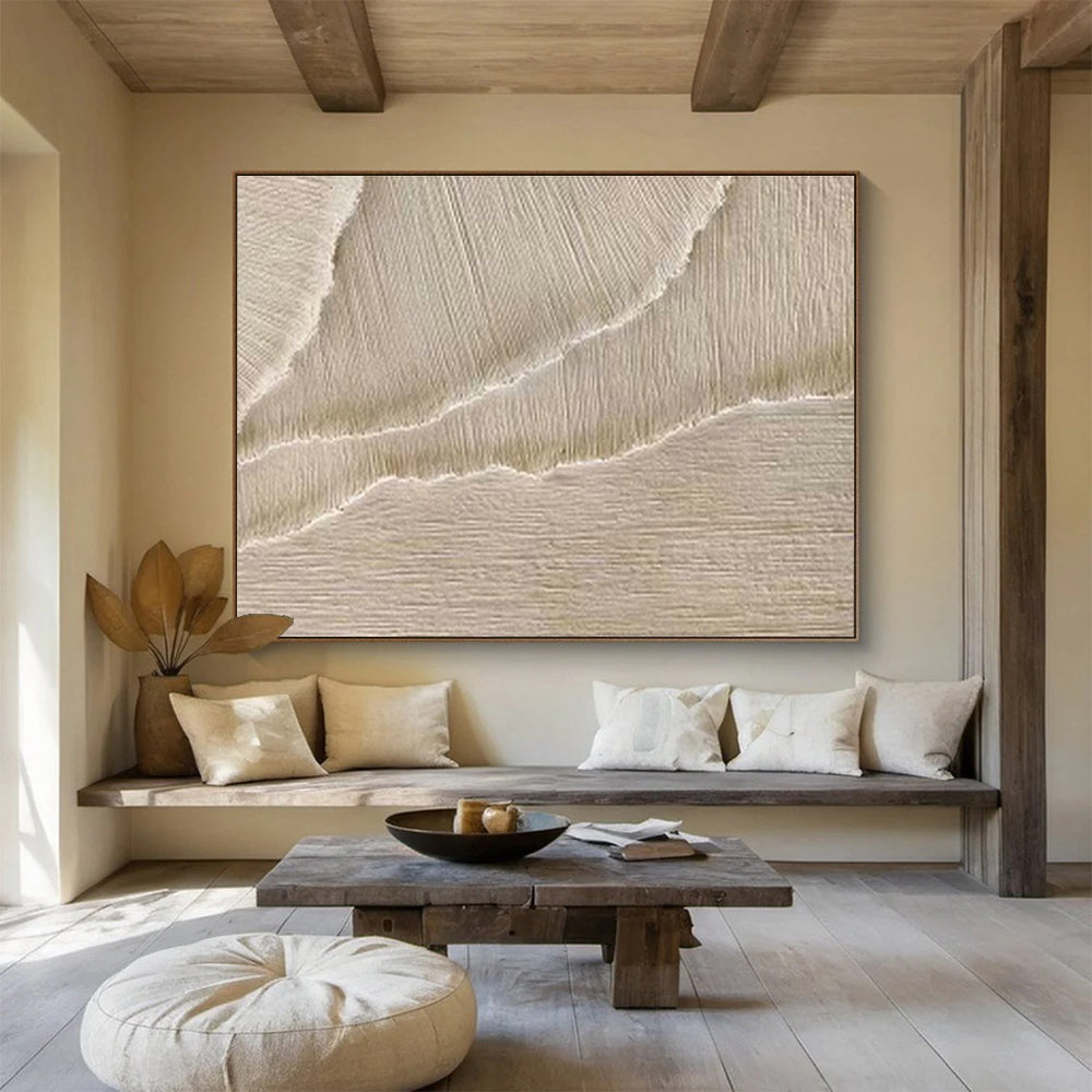 Custom-Made Negotiation Room Oversized Abstract Hand Painting