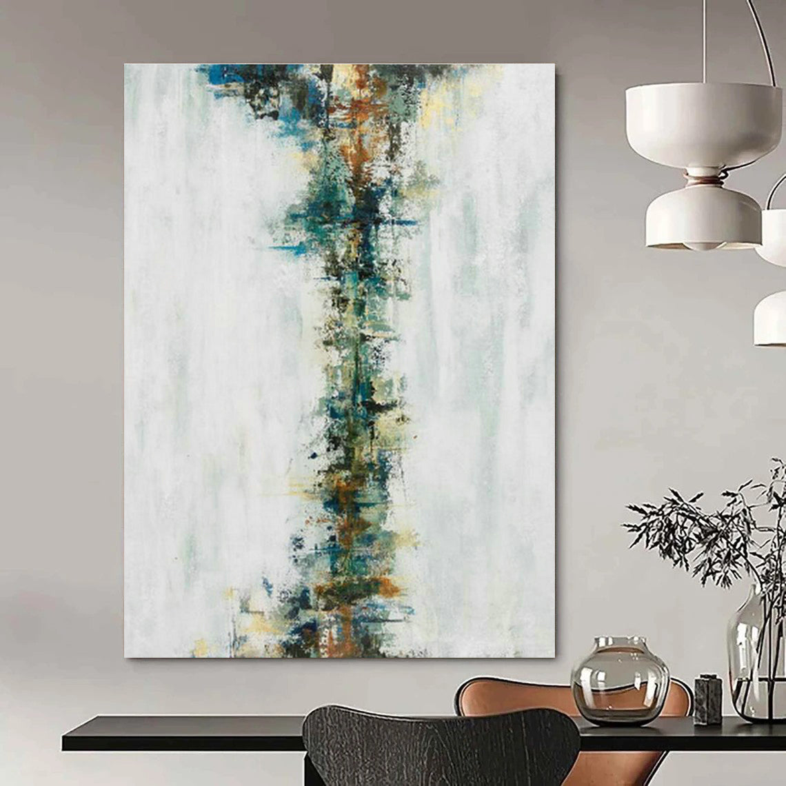 Extra Wide Custom Handmade Abstract Painting for Miniature Painting Studios  DLZ0024