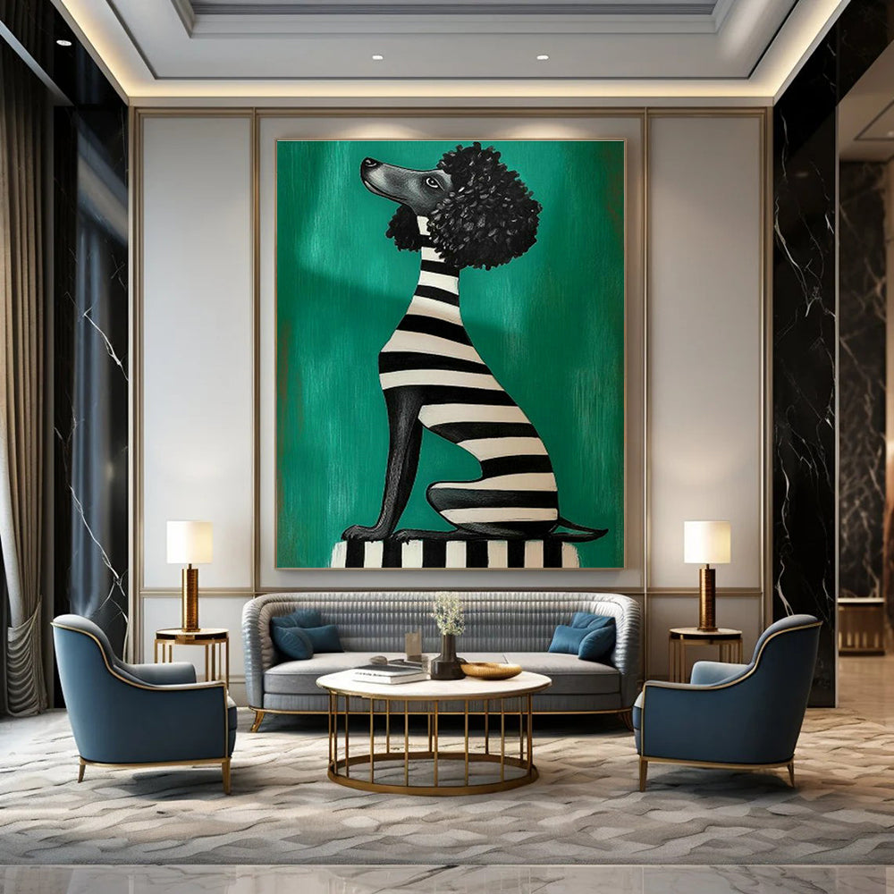 Large Custom Hand-Painted Abstract Painting - Nautical Charm for Maritime Museums  DLZ0216