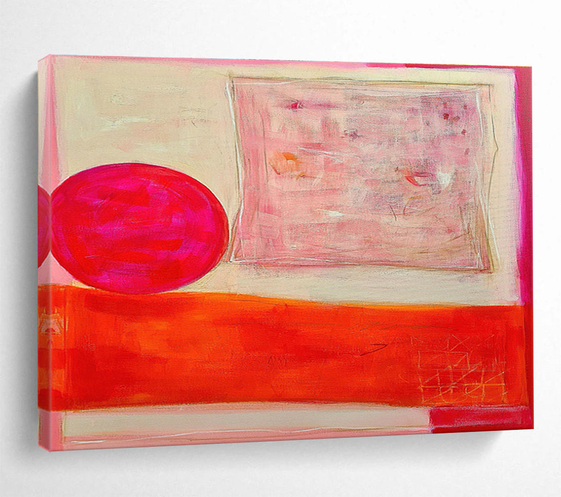 Custom-Made Oversized Abstract Hand Painting for Conference Room