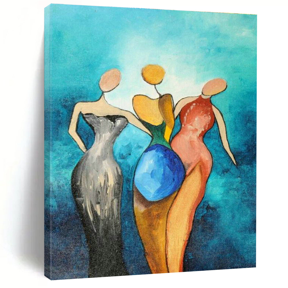 Huge Customizable Hand-Painted Abstract Artwork for Traditional Tea Houses  DLZ0036