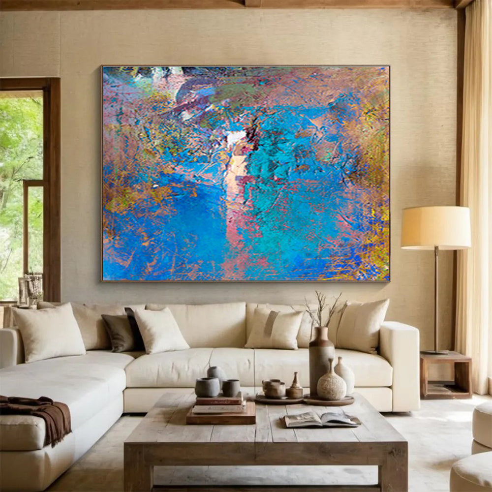 Custom-Made Giant Abstract Hand Painting for Candle Making Studio DLZ2750