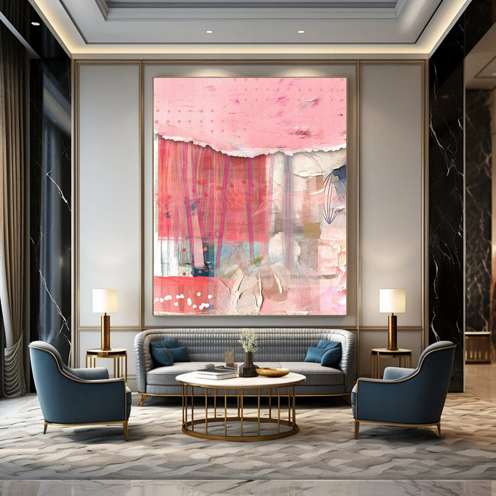 Large-Scale Customizable Hand-Painted Abstract Painting - Background Decoration for Photography Studios  DLZ0134