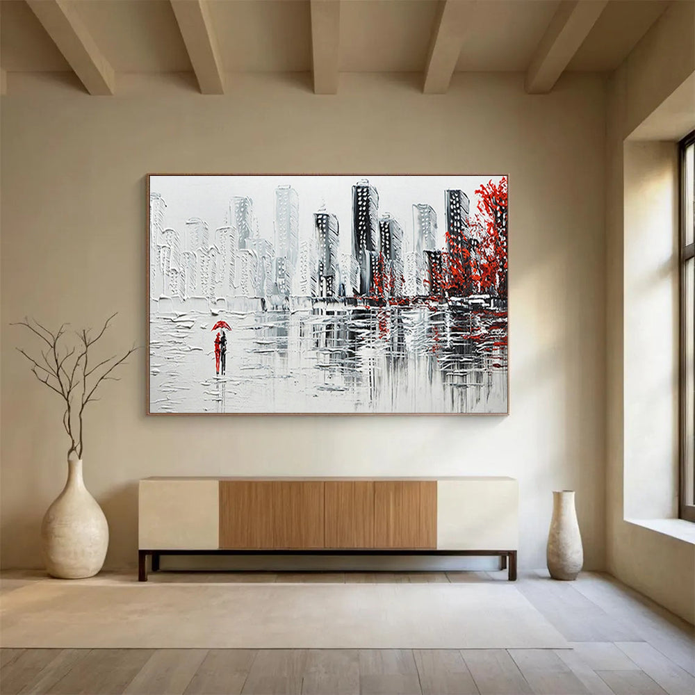 Big Custom Hand-Painted Abstract Canvas for Community Centers DLZ3270