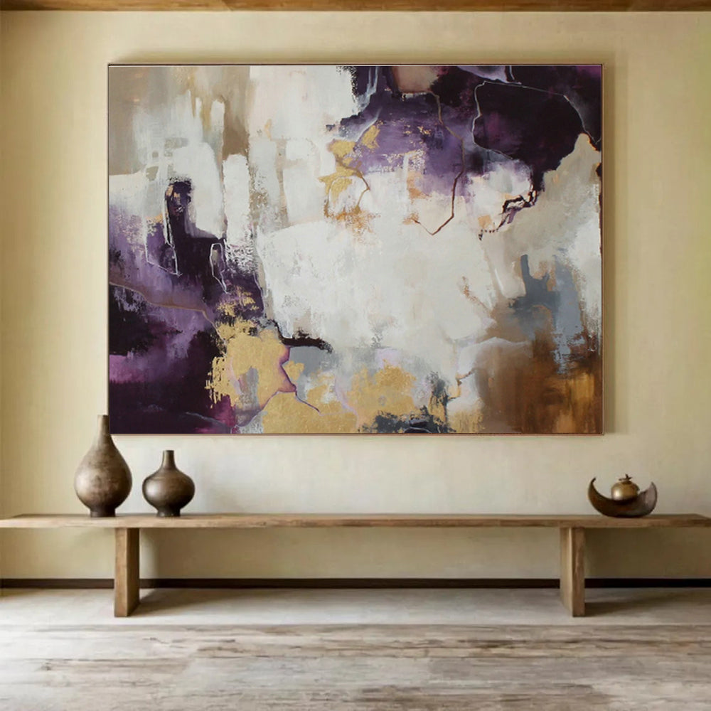 Oversized Custom Hand-Painted Abstract Art for Online Auction Platform Operations Office DLZ2892