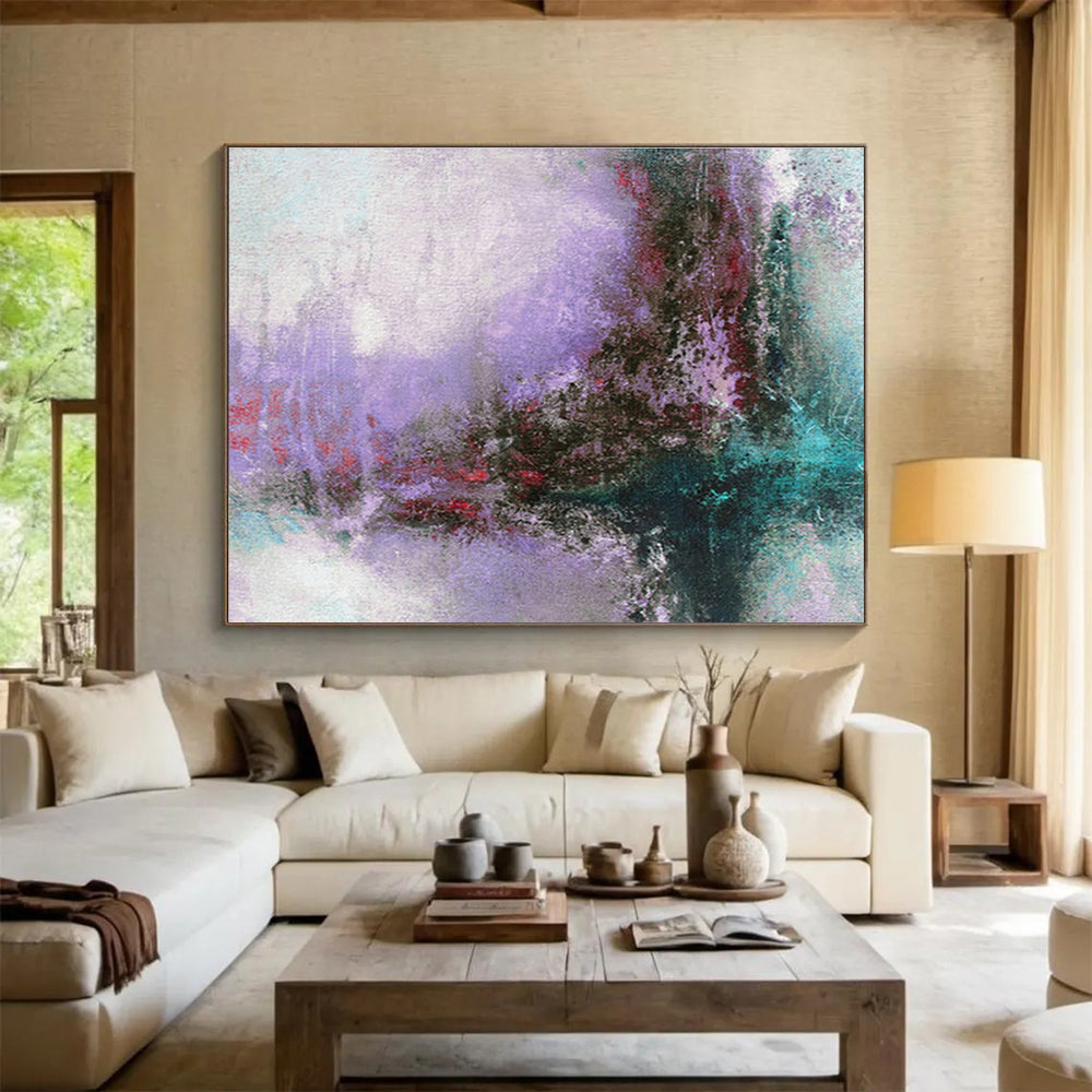 Oversized Custom Abstract Hand Painting for Rehabilitation Hospital Gym DLZ2764