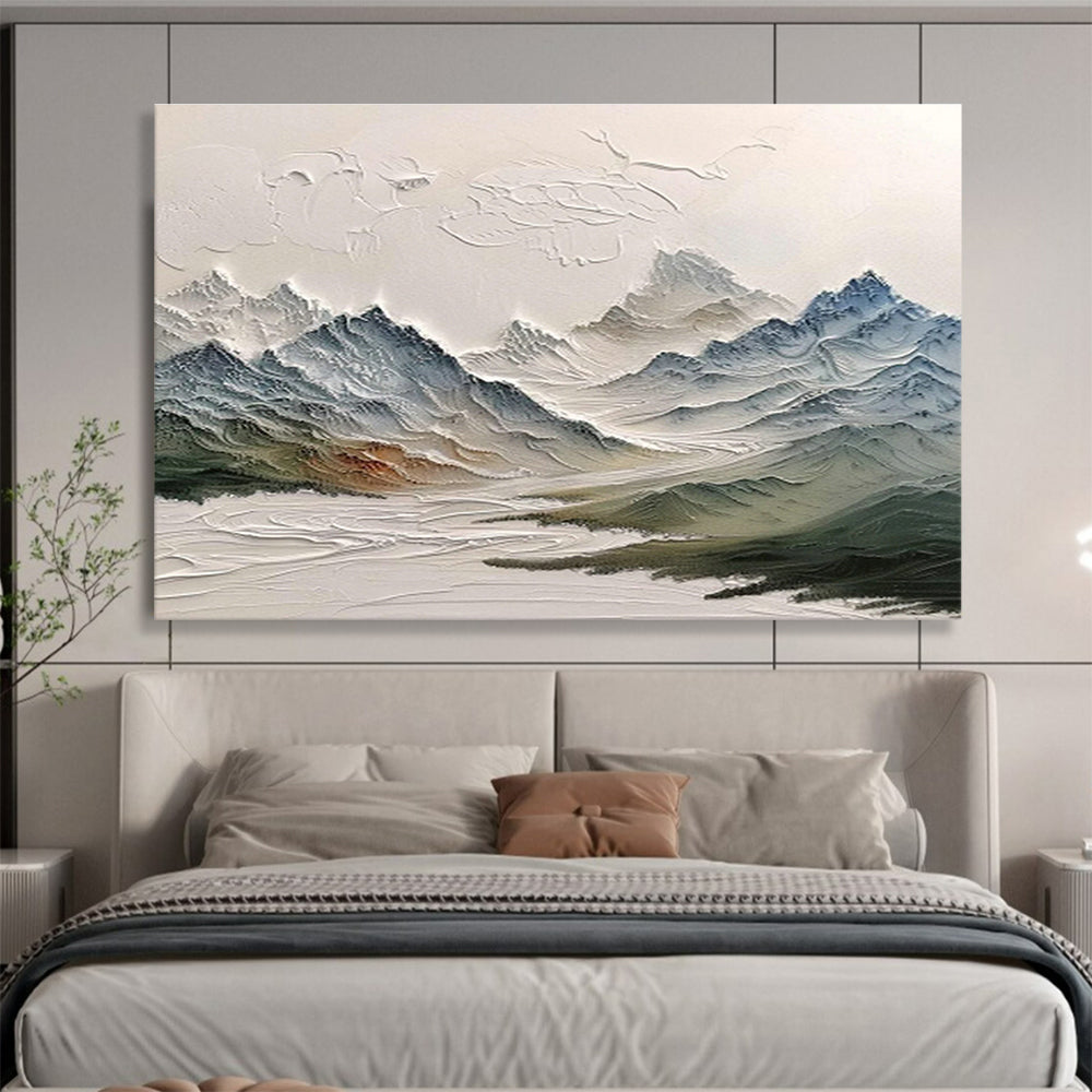 Oversized Custom Abstract Hand Painting for Automated Warehouse Robotics Control Room DLZ2846