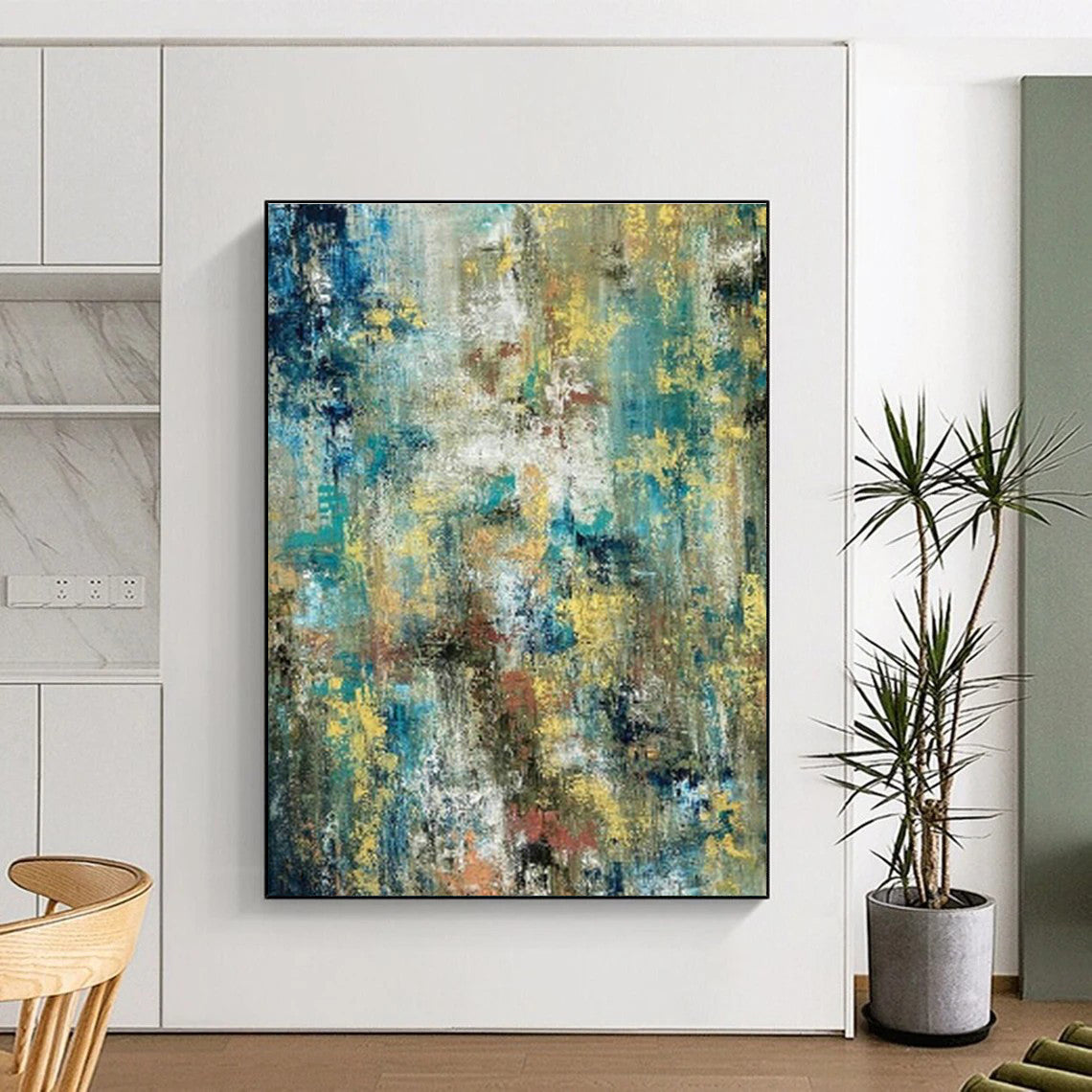 Extra Large Custom Handmade Abstract Painting for Vintage Camera Museums  DLZ0034