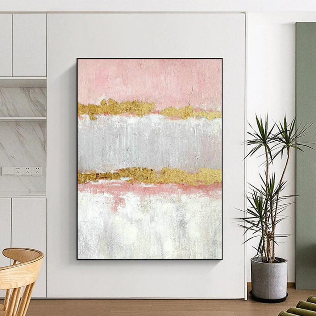 Large Custom Hand-Painted Abstract Canvas - Artistic Balance for Tai Chi and Qigong Studios  DLZ0318