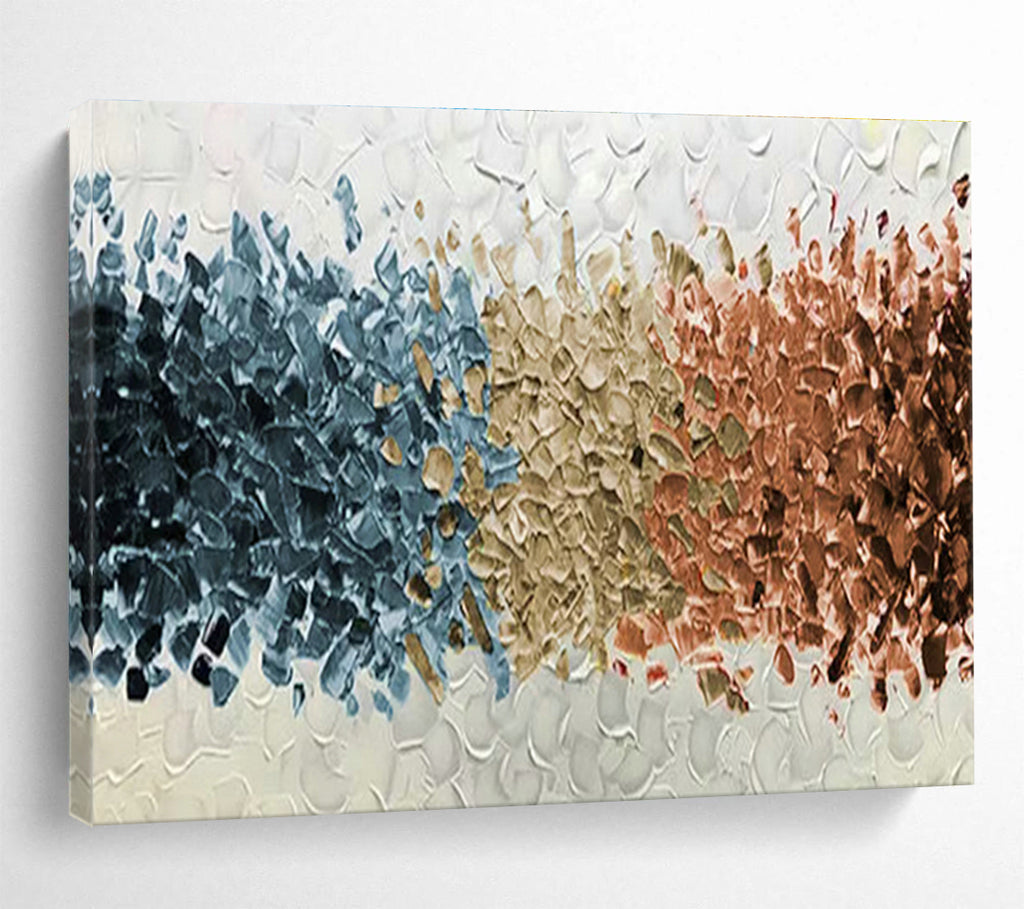 Oversized Custom Abstract Hand Painting for Arctic Freshwater Lake Eutrophication Research Station DLZ3075