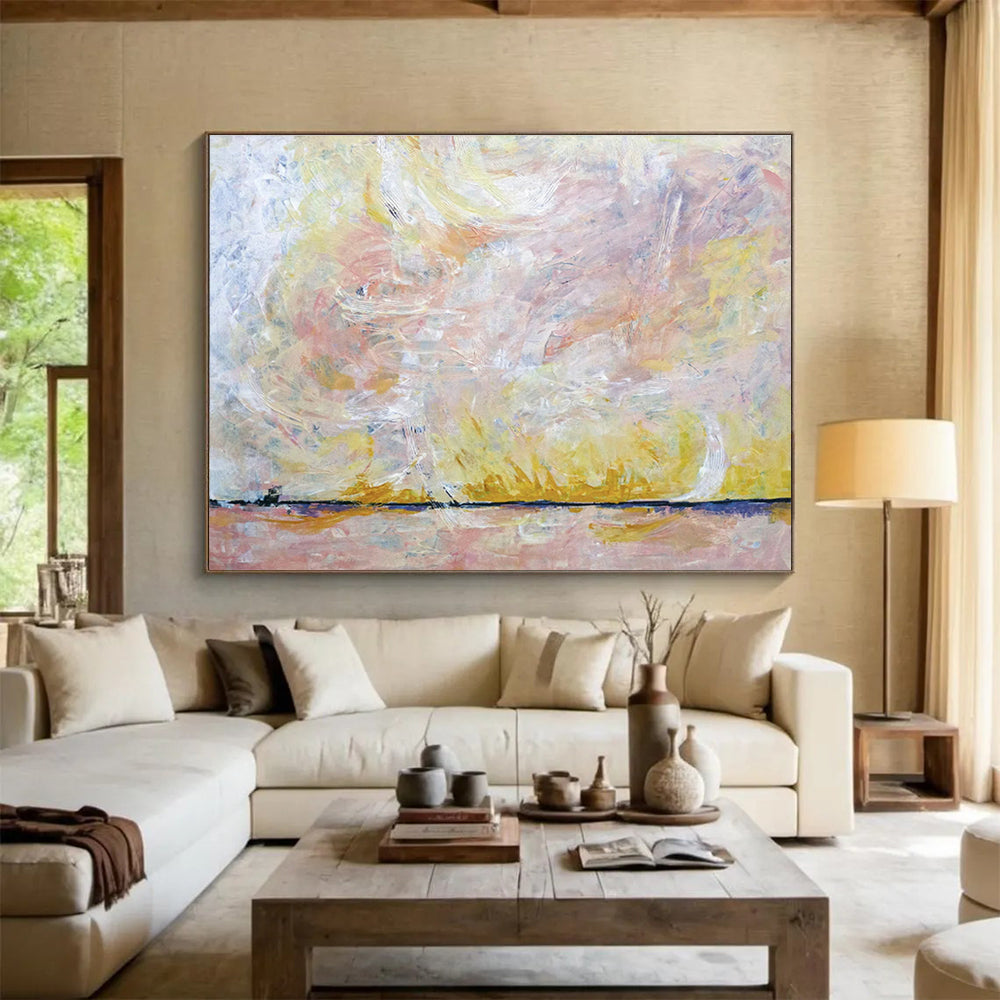 Customized Large-Scale Abstract Hand Painting for Coastal Wind Turbine Maintenance Depot DLZ2948